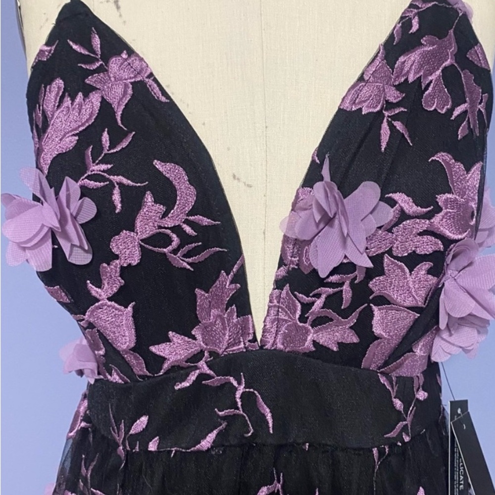 VENUS Black and Purple Floral Maxi Dress - Picture 7 of 10
